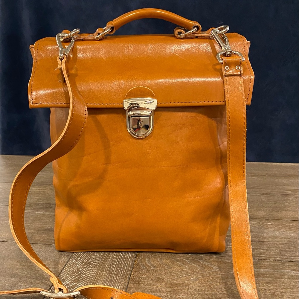Cecile Jeanne Paris Leather Purse Shoulder Crossbody Bag -Excellent Condition